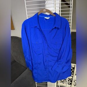 Cato Men's Vibrant Blue Casual Shirt